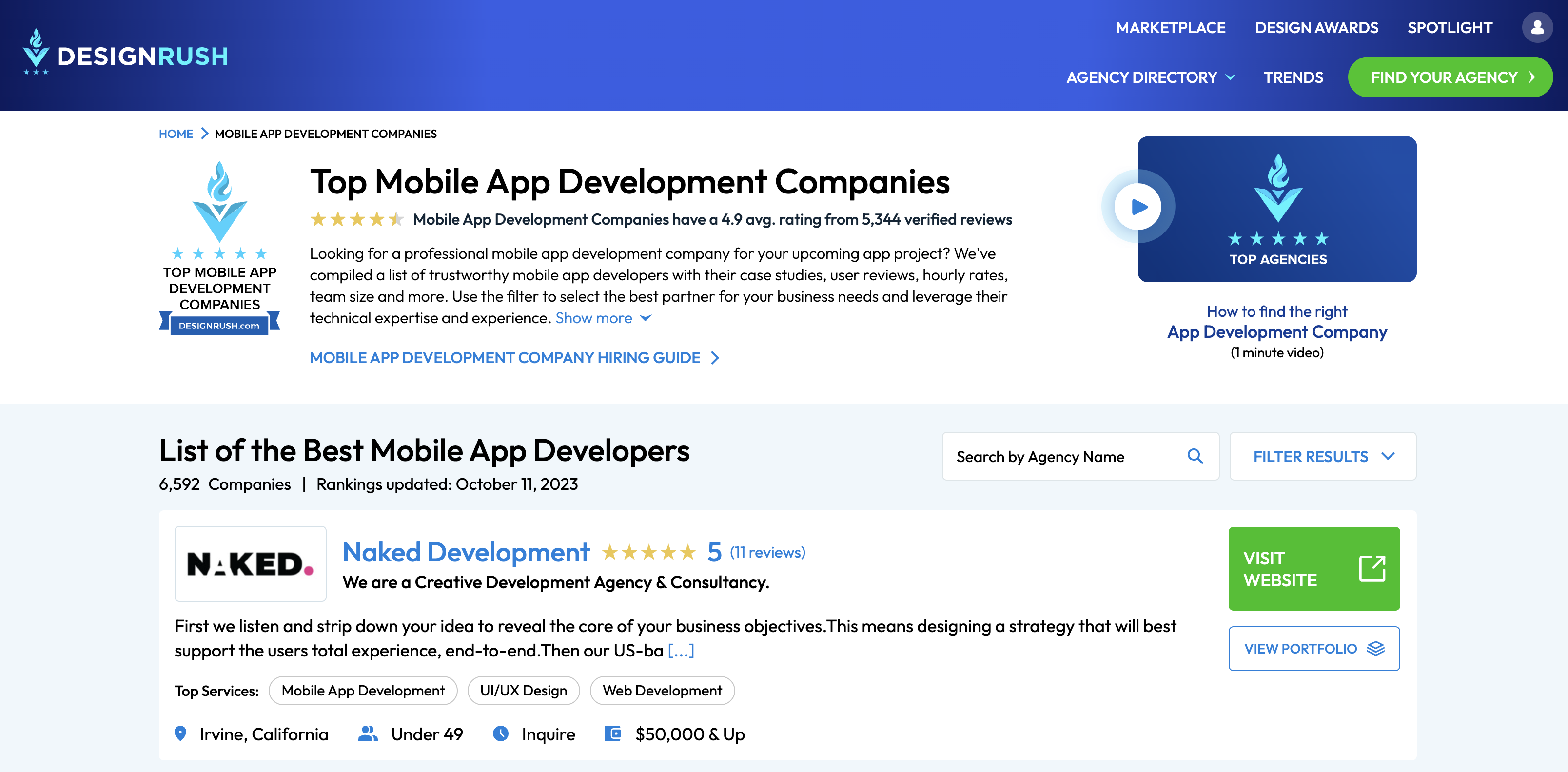 Naked Development Named Best App Developer By Design Rush